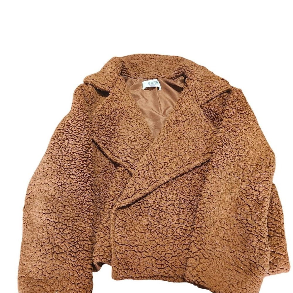 BB Dakota Steve Madden Brown Teddy Fozzie Coat Sherpa Jacket L Cozy Paddington